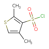 Chemical structure of 2,4-dimethylthiophene-3-sulfonyl chloride - CSSB00000119760