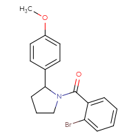 Chemical structure of 1-(2-bromobenzoyl)-2-(4-methoxyphenyl)pyrrolidine - CSSB00105855496