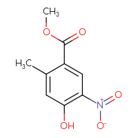 Chemical structure of methyl 4-hydroxy-2-methyl-5-nitrobenzoate - CSSB00020646928