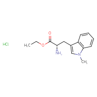 Chemical structure of ethyl (2S)-2-amino-3-(1-methyl-1H-indol-3-yl)propanoate hydrochloride - CSSB20963518013