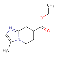 Chemical structure of ethyl 3-methyl-5H,6H,7H,8H-imidazo[1,2-a]pyridine-7-carboxylate - CSSB00054727298
