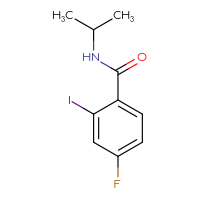 Chemical structure of 4-fluoro-2-iodo-N-(propan-2-yl)benzamide - CSSB00011279408