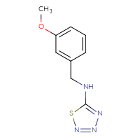 Chemical structure of N-[(3-methoxyphenyl)methyl]-1,2,3,4-thiatriazol-5-amine - CSSB00038747777
