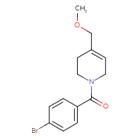 Chemical structure of 1-(4-bromobenzoyl)-4-(methoxymethyl)-1,2,3,6-tetrahydropyridine - CSSB00004440241