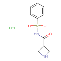 Chemical structure of N-(benzenesulfonyl)azetidine-3-carboxamide hydrochloride - CSSB02495350900