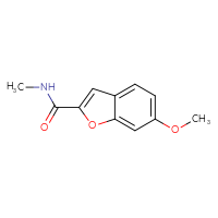 Chemical structure of 6-methoxy-N-methyl-1-benzofuran-2-carboxamide - CSSB02133781931