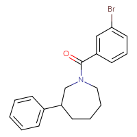 Chemical structure of 1-(3-bromobenzoyl)-3-phenylazepane - CSSB03437072575