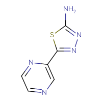 Chemical structure of 5-(pyrazin-2-yl)-1,3,4-thiadiazol-2-amine - CSSB00011996672