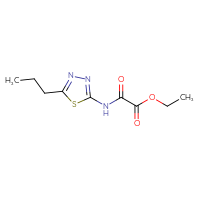 Chemical structure of ethyl [(5-propyl-1,3,4-thiadiazol-2-yl)carbamoyl]formate - CSSB00010368285