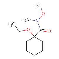 Chemical structure of 1-ethoxy-N-methoxy-N-methylcyclohexane-1-carboxamide - CSSB06262546691