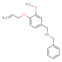Chemical structure of benzyl({[3-methoxy-4-(prop-2-en-1-yloxy)phenyl]methyl})amine - CSSB00000013199