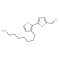 Chemical structure of 3'-octyl-[2,2'-bithiophene]-5-carbaldehyde - CSSB06256029936