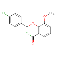 Chemical structure of 2-[(4-chlorophenyl)methoxy]-3-methoxybenzoyl chloride - CSSB00020597046