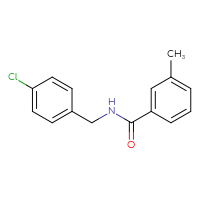Chemical structure of N-[(4-chlorophenyl)methyl]-3-methylbenzamide - CSSB00046136484