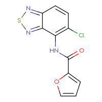 Chemical structure of N-(5-chloro-2,1,3-benzothiadiazol-4-yl)furan-2-carboxamide - CSSB00000402935