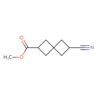 Chemical structure of methyl 6-cyanospiro[3.3]heptane-2-carboxylate - CSSB00010781908