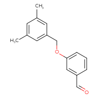 Chemical structure of 3-[(3,5-dimethylphenyl)methoxy]benzaldehyde - CSSB00000591175