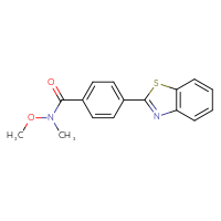 Chemical structure of 4-(1,3-benzothiazol-2-yl)-N-methoxy-N-methylbenzamide - CSSB12055457981