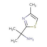 Chemical structure of 2-(4-methyl-1,3-thiazol-2-yl)propan-2-amine - CSSB00000740705