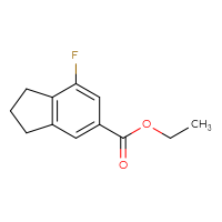 Chemical structure of ethyl 7-fluoro-2,3-dihydro-1H-indene-5-carboxylate - CSSB03554934546