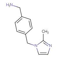 Chemical structure of 1-{4-[(2-methyl-1H-imidazol-1-yl)methyl]phenyl}methanamine - CSSB00011194580