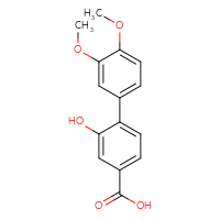 Chemical structure of 2-hydroxy-3',4'-dimethoxy-[1,1'-biphenyl]-4-carboxylic acid - CSSB00028710713