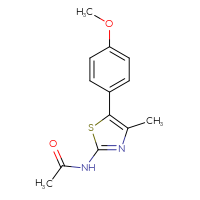 Chemical structure of N-[5-(4-methoxyphenyl)-4-methyl-1,3-thiazol-2-yl]acetamide - CSSB21253046823