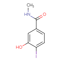 Chemical structure of 3-hydroxy-4-iodo-N-methylbenzamide - CSSB00012344884
