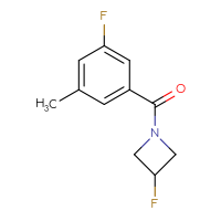 Chemical structure of 3-fluoro-1-(3-fluoro-5-methylbenzoyl)azetidine - CSSB00067844750