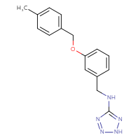 Chemical structure of N-({3-[(4-methylphenyl)methoxy]phenyl}methyl)-2H-1,2,3,4-tetrazol-5-amine - CSSB00121622066