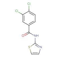 Chemical structure of 3,4-dichloro-N-(1,3-thiazol-2-yl)benzamide - CSSB00000001799