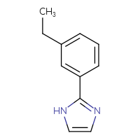 Chemical structure of 2-(3-ethylphenyl)-1H-imidazole - CSSB00009948098