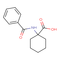 Chemical structure of 1-benzamidocyclohexane-1-carboxylic acid - CSSB00000492822
