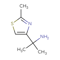 Chemical structure of 2-(2-methyl-1,3-thiazol-4-yl)propan-2-amine - CSSB00013420594