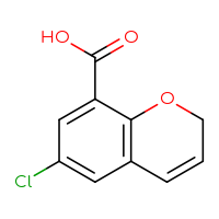Chemical structure of 6-chloro-2H-chromene-8-carboxylic acid - CSSB00010201478