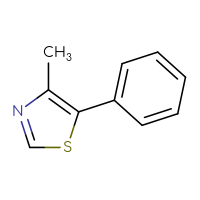 Chemical structure of 4-methyl-5-phenyl-1,3-thiazole - CSSB00012004330