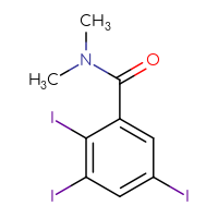 Chemical structure of 2,3,5-triiodo-N,N-dimethylbenzamide - CSSB00000159695