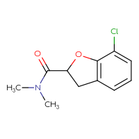 Chemical structure of 7-chloro-N,N-dimethyl-2,3-dihydro-1-benzofuran-2-carboxamide - CSSB21043415421