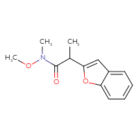 Chemical structure of 2-(1-benzofuran-2-yl)-N-methoxy-N-methylpropanamide - CSSB01995409598