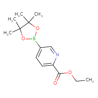 Chemical structure of ethyl 5-(4,4,5,5-tetramethyl-1,3,2-dioxaborolan-2-yl)pyridine-2-carboxylate - CSSB00010168231