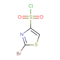 Chemical structure of 2-bromo-1,3-thiazole-4-sulfonyl chloride - CSSB00103130544