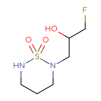 Chemical structure of 2-(3-fluoro-2-hydroxypropyl)-1λ⁶,2,6-thiadiazinane-1,1-dione - CSMB00102875489