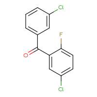 Chemical structure of (5-chloro-2-fluorophenyl)(3-chlorophenyl)methanone - CSSB00006006738