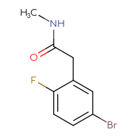 Chemical structure of 2-(5-bromo-2-fluorophenyl)-N-methylacetamide - CSSB00015236745