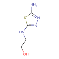 Chemical structure of 2-[(5-amino-1,3,4-thiadiazol-2-yl)amino]ethan-1-ol - CSSB00015645432