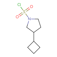 Chemical structure of 3-cyclobutylpyrrolidine-1-sulfonyl chloride - CSSB03552471739