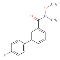 Chemical structure of 4'-bromo-N-methoxy-N-methyl-[1,1'-biphenyl]-3-carboxamide - CSSB02654452430