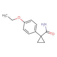 Chemical structure of 1-(4-ethoxyphenyl)cyclopropane-1-carboxamide - CSSB02270736661