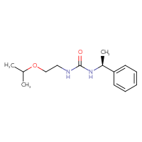 Chemical structure of 1-[(1S)-1-phenylethyl]-3-[2-(propan-2-yloxy)ethyl]urea - CSSB02001696128