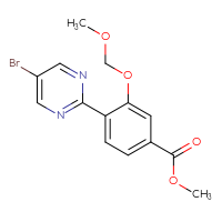 Chemical structure of methyl 4-(5-bromopyrimidin-2-yl)-3-(methoxymethoxy)benzoate - CSSB00160545901